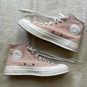 Converse Light Pink Suede High Tops, Size Womens 10